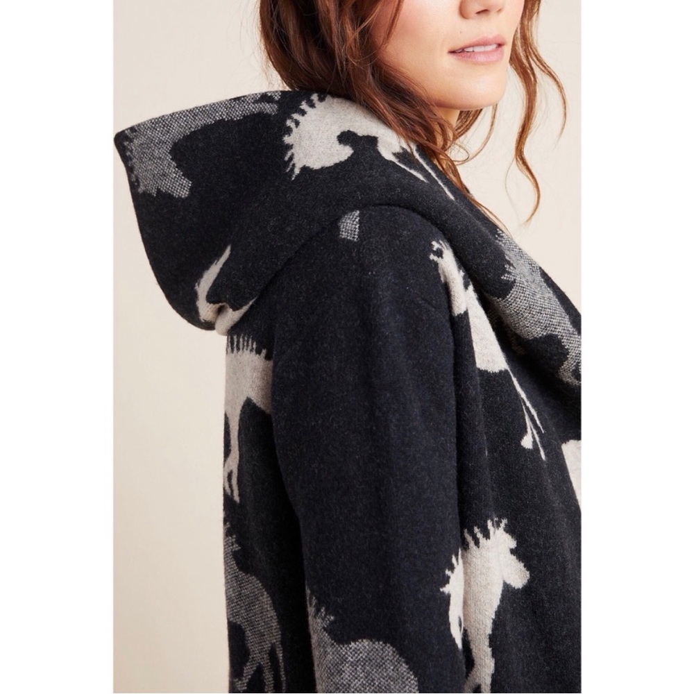 Anthropologie Pilcro Field Flower Horses Sweater Coat Cardigan Sedona People - Picture 3 of 8